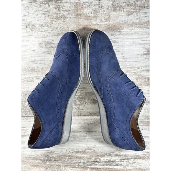 Men\'s Andrew Marc Blue Suede Wingtip Oxfords Sz 13 EUC! main image 9